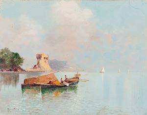 Ricciardi Oscar - Marina with fishermen
