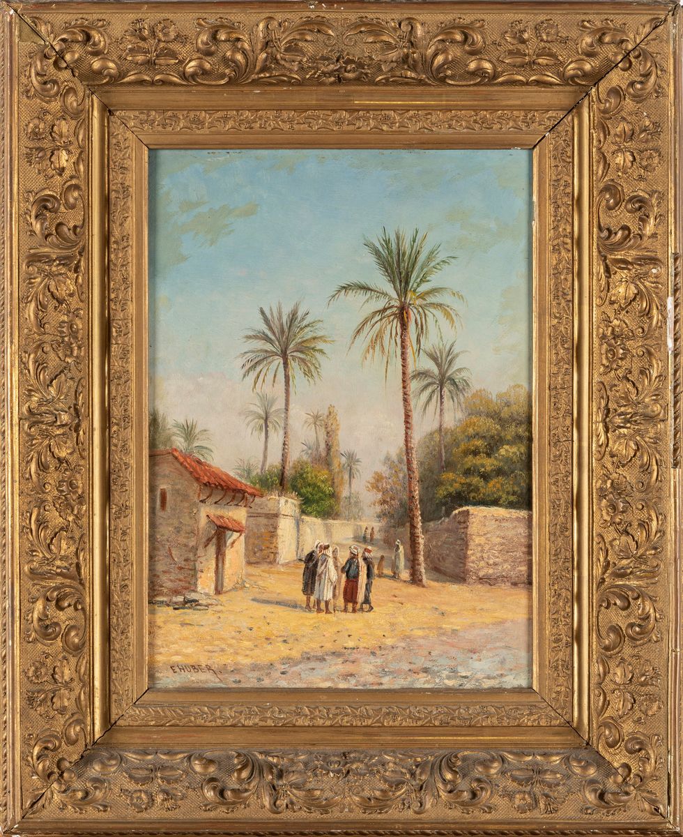 Ernst Huber - Biskra, Chiacchiere Sotto le Palme