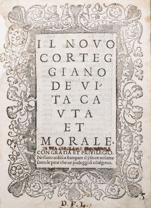 Savonarola, Girolamo - Il novo cortegiano de vita cauta et morale