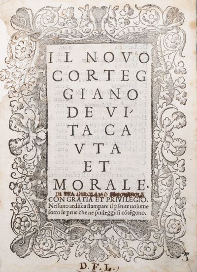 Il Novo Cortegiano De Vita Cauta Et Morale