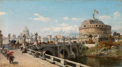 Veduta di Castel Sant'angelo a Roma