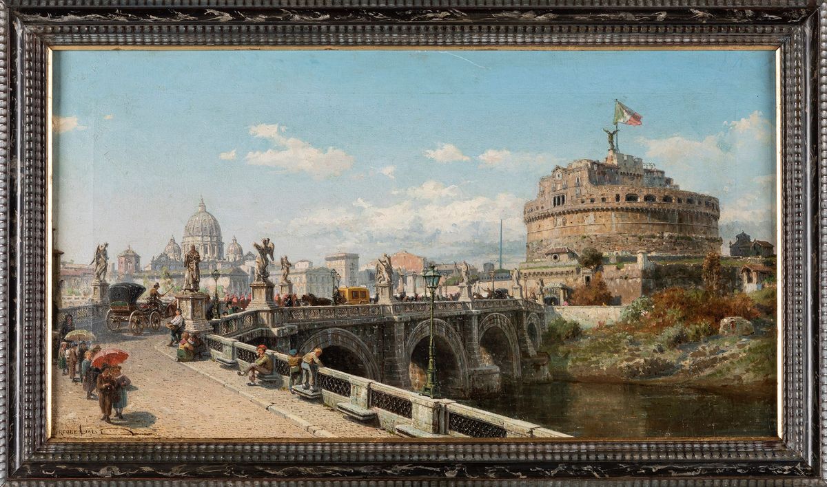 Ercole Calvi - Veduta di Castel Sant'angelo a Roma