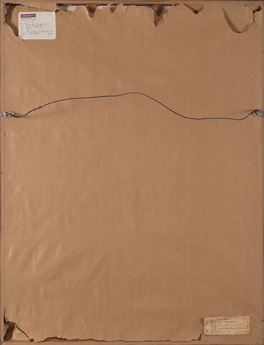 Shūsaku Arakawa - Self Portrait, tecnica mista su cartoncino