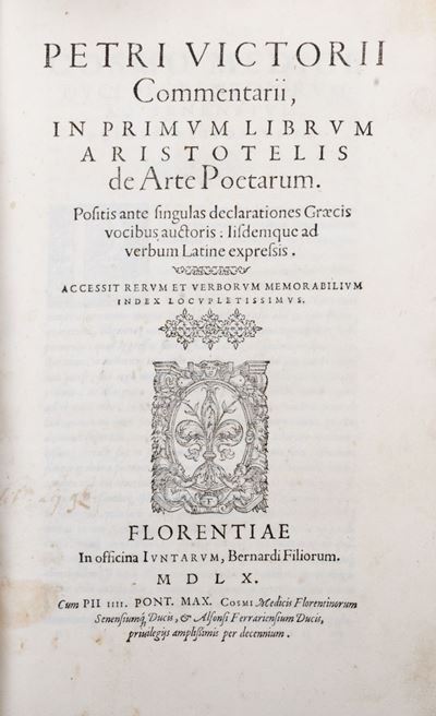 Commentarii, in Primum Librum Aristotelis De Arte Poetarum