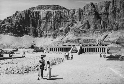 Deir El Bahari, Tebe (stampa vintage alla gelatina ai sali d'argento)