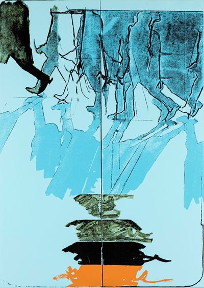 Senza titolo, serigrafia su tela monotipo