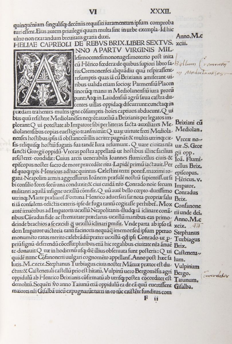 Helias Capreolus - Chronica De Rebus Brixianorum