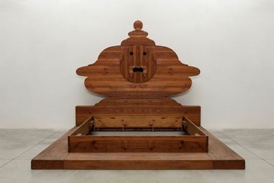 La bocca della verità, scultura in pino russo, 1972