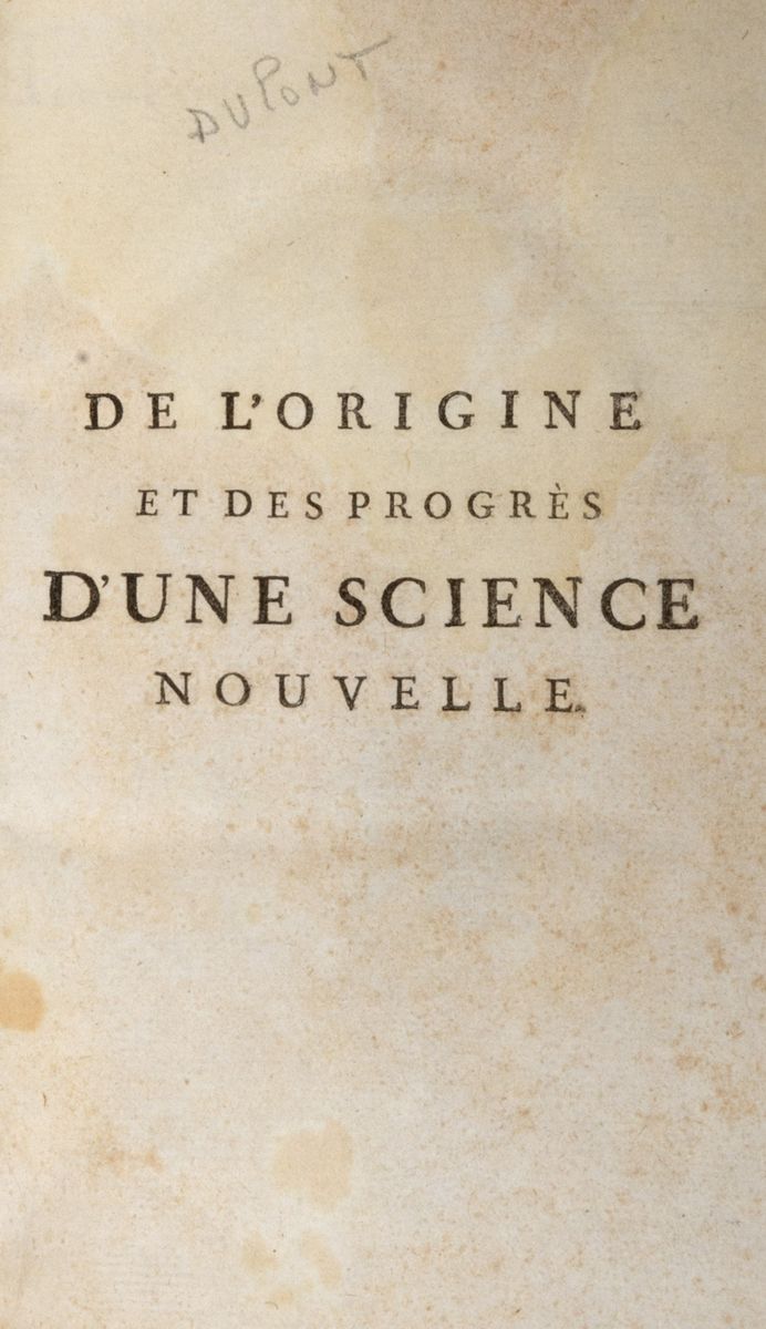 Pierre Samuel Dupont De Nemours - De L'origine Et Des Progres D'une Science Nouvelle