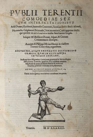Terenzio, Publio Afro  - Publii Terentii Comoediae sex cum interpretationibus Aelii Donati, Guidonis, Juuenalis Cenomani 