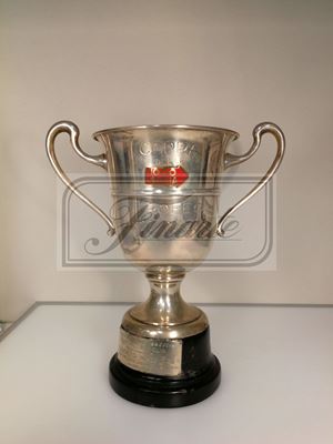 AC Brescia XXIII Mille Miglia of 1956 - Silver cup with handles dedicated to Alberto Massari