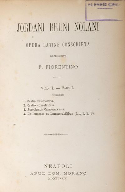 Jordani Opera Omnia - Opera Latine Conscripta