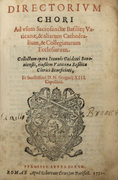 Directorium Chori Ad Usum Sacrosanctae Basilice Vaticanae […]