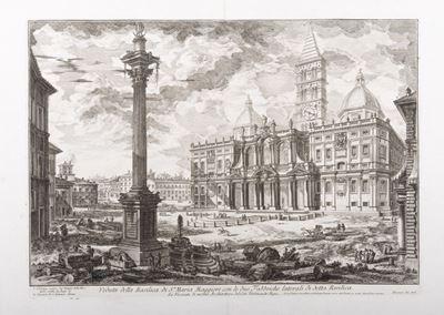 Veduta della Basilica di S.ta Maria Maggiore con le Due Fabbriche Laterali di Detta Basilica Edut...