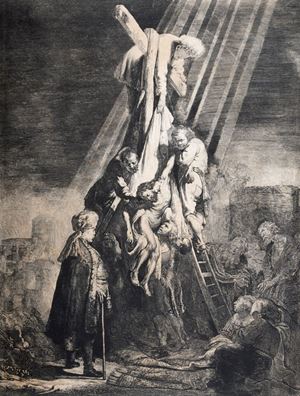 Incisioni - Rembrandt Harmensz, van Rijn - La discesa dalla croce