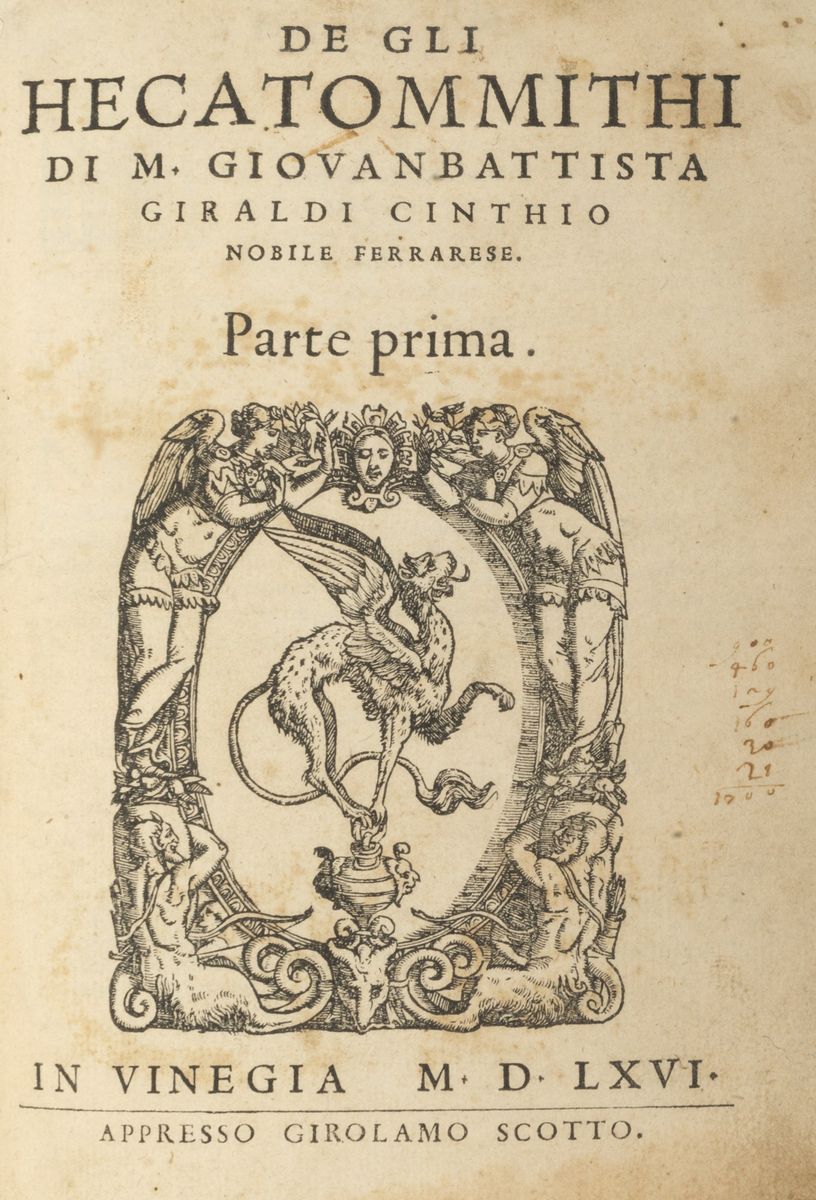 Giovan Battista Giraldi Cinzio, Johann Melchior Dinglinger, Re Michele i di Romania - Hecatommith...