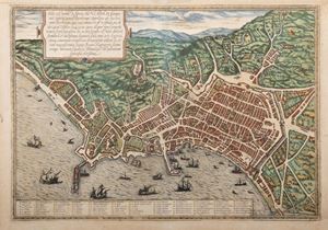Napoli - Cartografia  - Braun, Georg / Hogenberg, Abraham - Haec est nobilis Neapolis