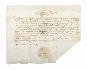 Cosimo I de' Medici - Licenza sottoscritta