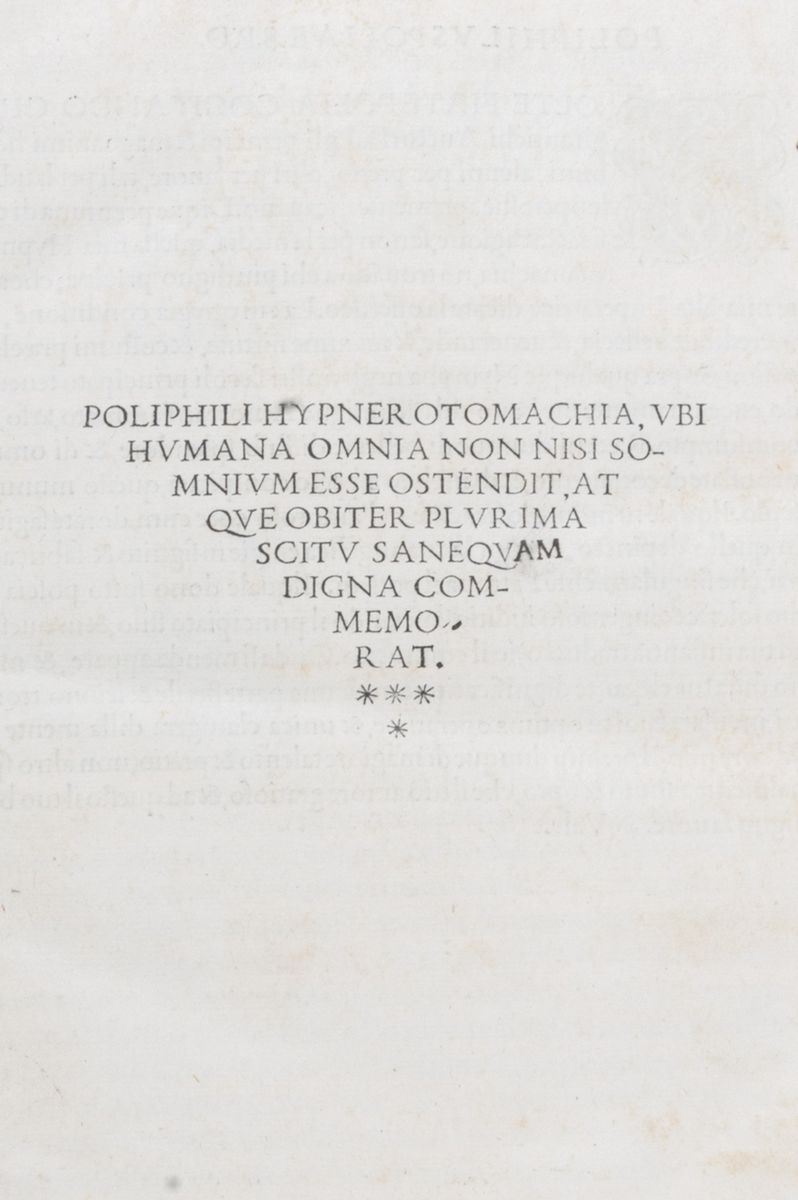 Colonna, Francesco - Hypnerotomachia Poliphili, Ubi Humana Omnia Non Nisi Somnium Esse Docet Atqu...
