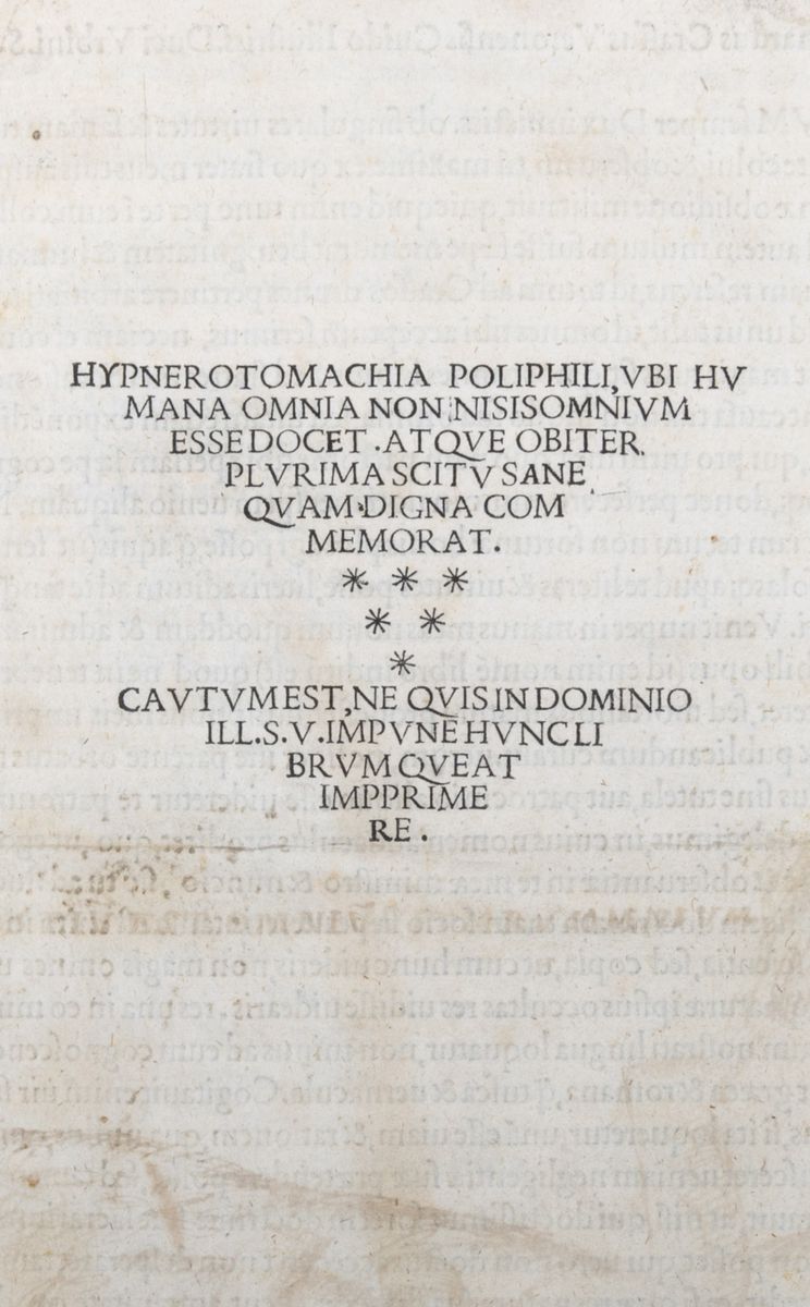 Colonna, Francesco - Hypnerotomachia Poliphili, Ubi Humana Omnia Non Nisi Somnium Esse Docet Atqu...