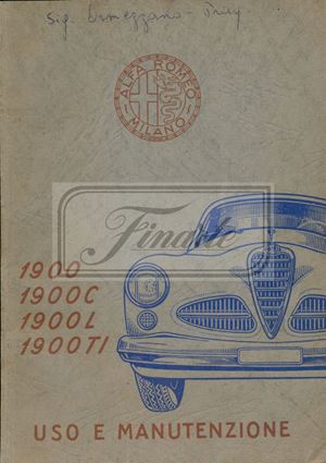 Use and maintenance of the Alfa Romeo 1900, 1900 C, 1900 L, 1900 TI