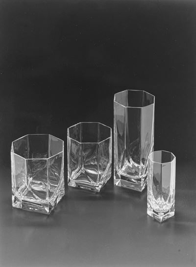 Bicchieri "prisma", Produzione A. di Cambio, Designer Sergio Asti