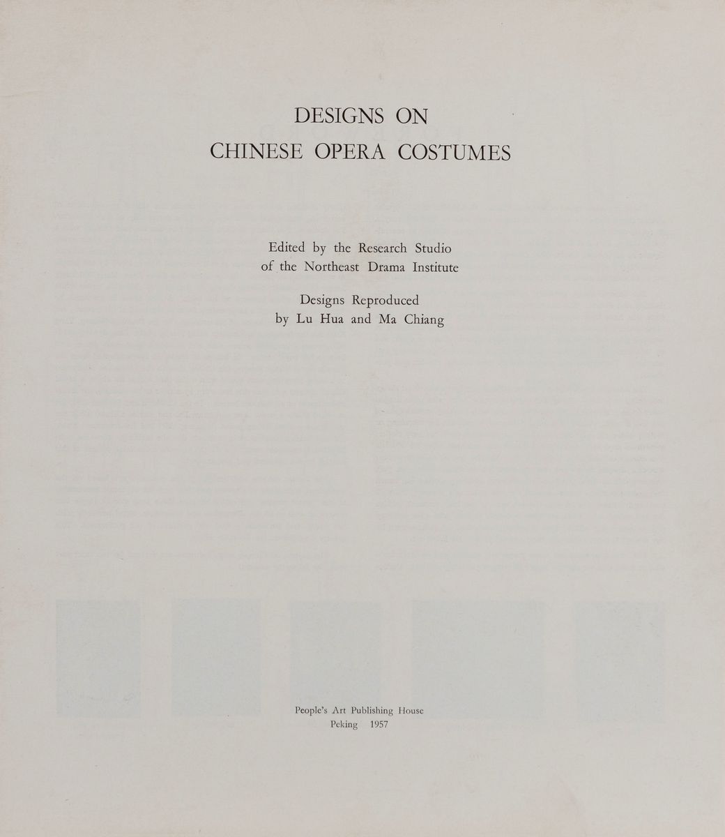 Designs On Chinese Opera Costumes, 58 Tavole
