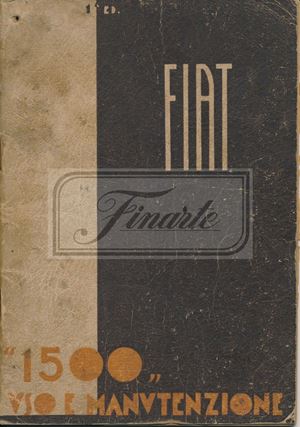 Uso e manutenzione della vettura Fiat 1500