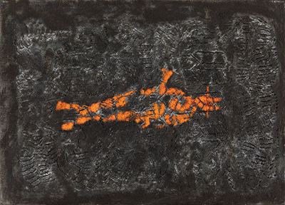 Un uomo coraggioso, tecnica mista su tela, 1960