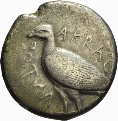Tetradracma di Akragas, emissione 465-450 a.C.
