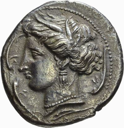 Sicilia, Tetradramma Siculo-Punico, Emissione: 320-300 a.C.