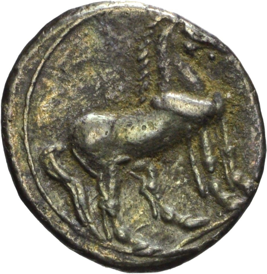 Zeugitana - Moneta cartaginese, Shekel 1/4, Emissione 220-210 a.C.