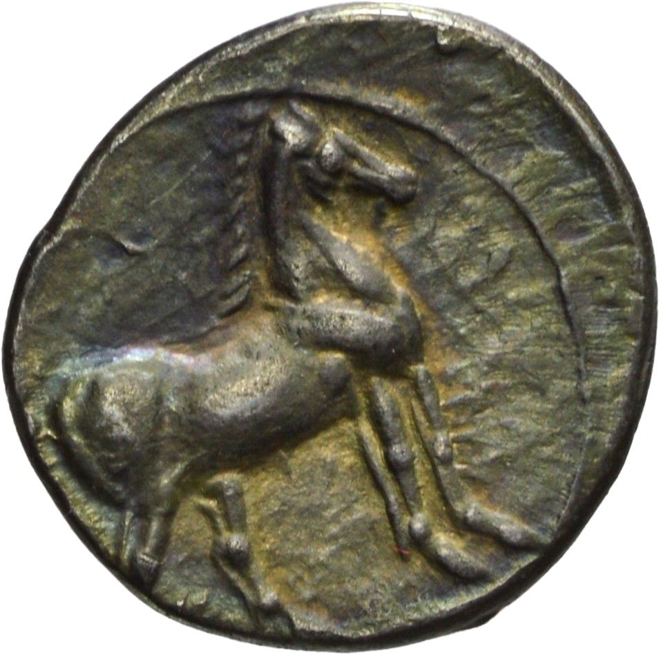 Zeugitana - Moneta di Cartagine, Shekel 1/4, Emissione: 220-210 a.C.