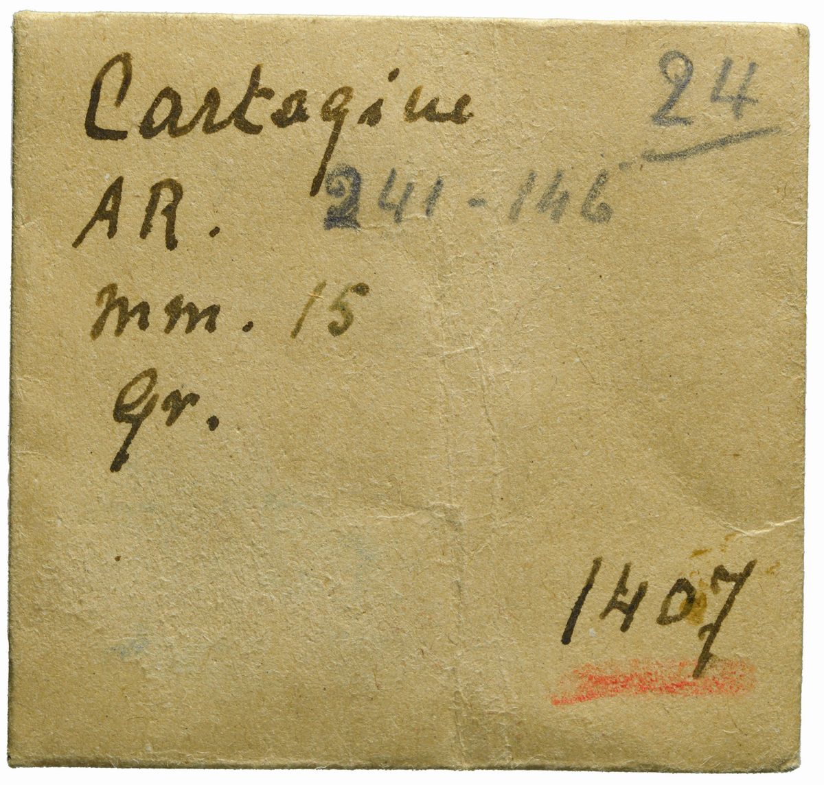 Zeugitana - Moneta di Cartagine, Shekel 1/4, Emissione: 220-210 a.C.