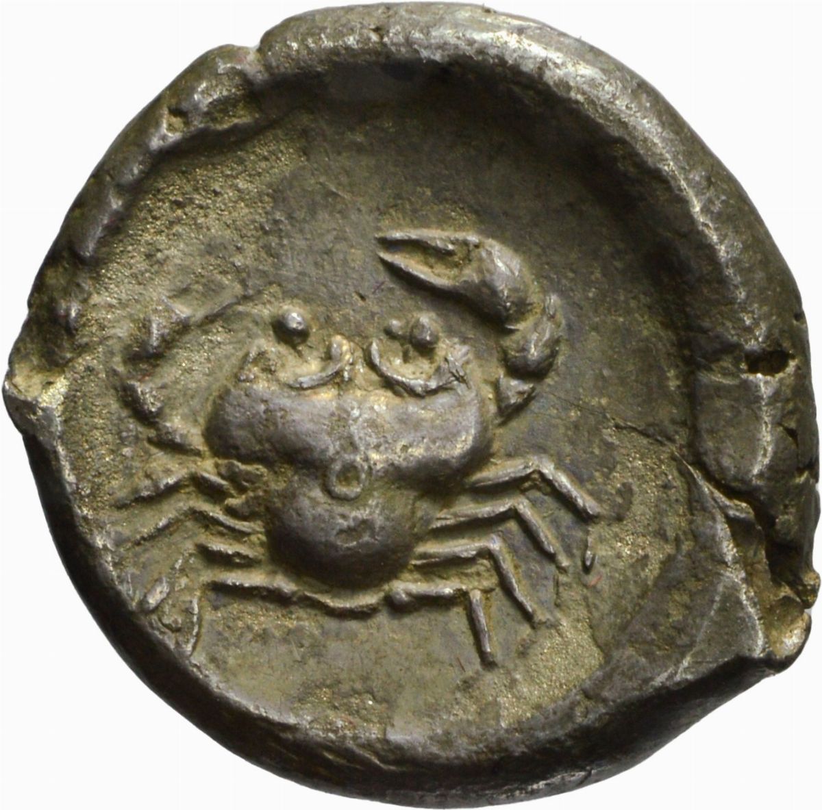 Sicilia, Himera - Sicilia, Didramma con gallo e granchio, 400 a.C.