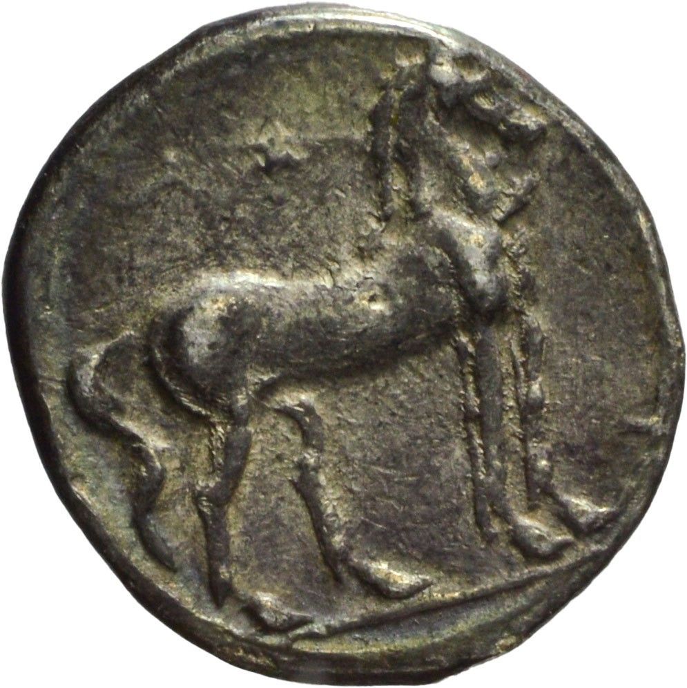 Zeugitana - Cartagine, Shekel 1/4, emissione 220-210 a.C.