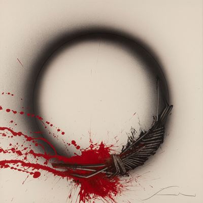 Senza titolo (acrilico su cartone, 51 x 51 cm, 1974)