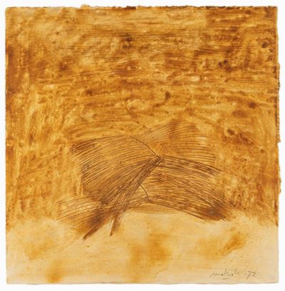 Senza titolo, tecnica mista su carta, 38 x 38 cm, 1972