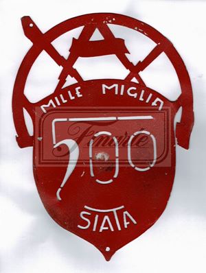 Metal writing &quot;Mille Miglia 500 Siata&quot;
