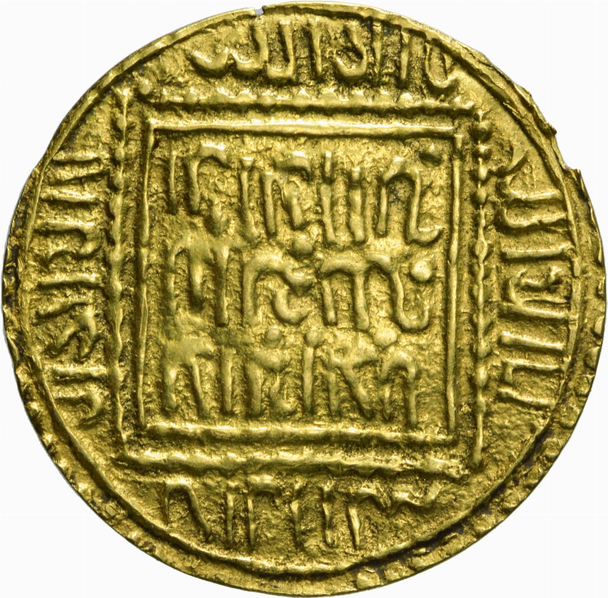 Califfi Almohadi del Nord Africa, Dinar, metallo AV, 1130-1269