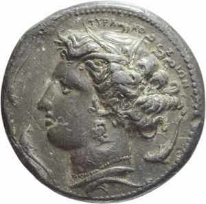 Sicilia  - SIRACUSA, DECADRAMMA FALSO, Emissione: 406-367 a.C.