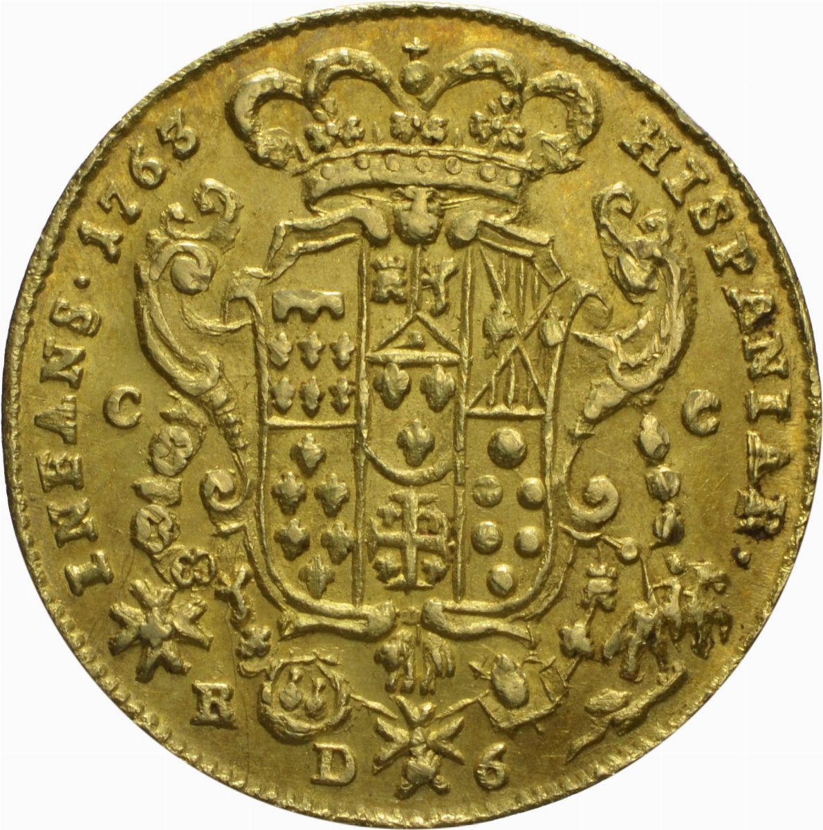 Regno di Napoli - Ferdinando IV di Borbone, Ducato 6, emissione 1763, Napoli, oro, 8,36 g, 12,25 ...