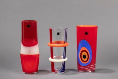 Collezione di vasi in vetro soffiato