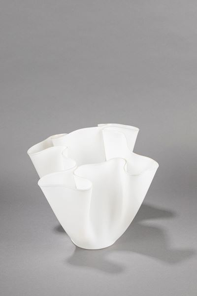 Cartoccio in vetro bianco