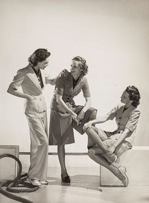 Rochas, 3 costumes de plage flanelle rayée