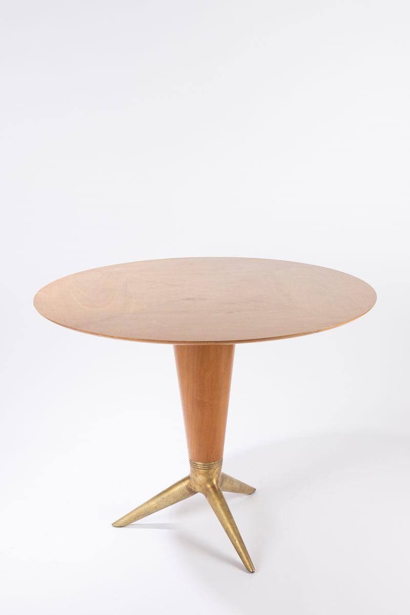 Isa, Bergamo - Set di tavolo e quattro sedie, legno e metallo, circa 1950