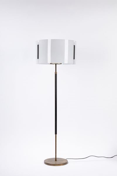 Lampada da terra modello 397, metacrilato e metallo