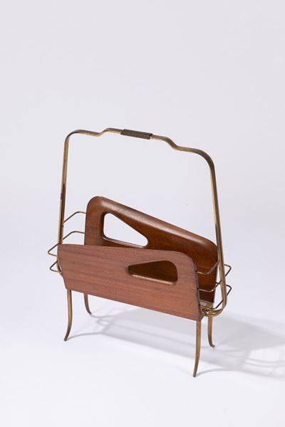 Portariviste in legno e ottone
