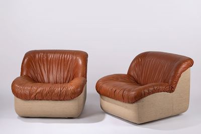 Caprice, poltrone in poliuretano e pelle, 1972