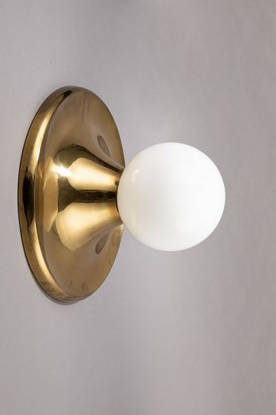 Lightball - Lampada da parete o soffitto in metallo e vetro, 1975